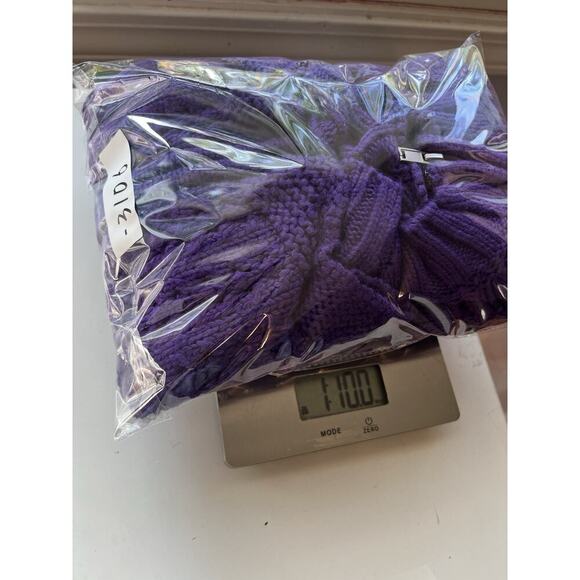 Talbots Womens Cable Knit Zip Up Cardigan Petite Plus Sz 2X Purple Essential - Picture 14 of 14